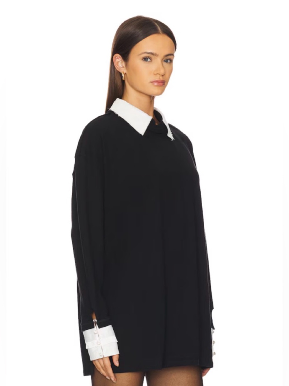 Free People Gianna Twofer in Black Combo Size Medium Retail $148 - Picture 5 of 15